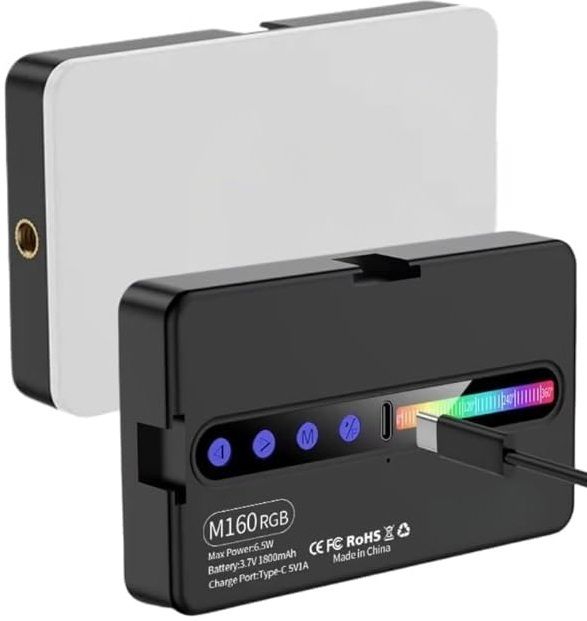 WunderVoX M160 RGB Pocket Fill Light with 000mAh Battery & Dimmable Control 1150 lx Camera LED Light-image-40