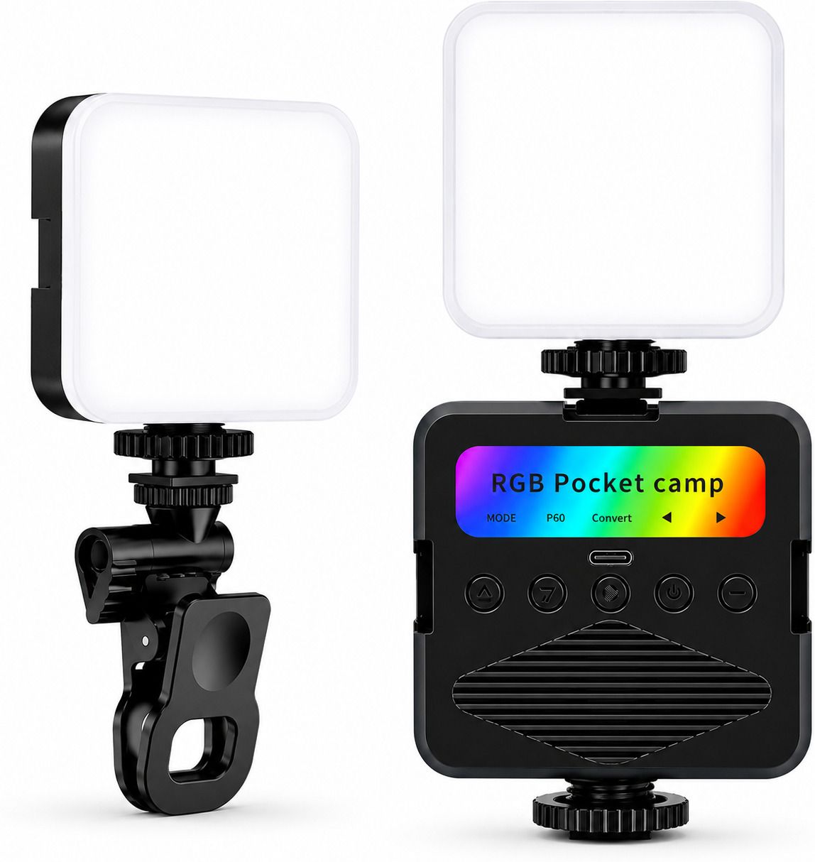 ANSHAURA RGB Pocket Camp Light for Selfie Video Recording Photography and Streaming 100 lx Camera LED Light-picture-23