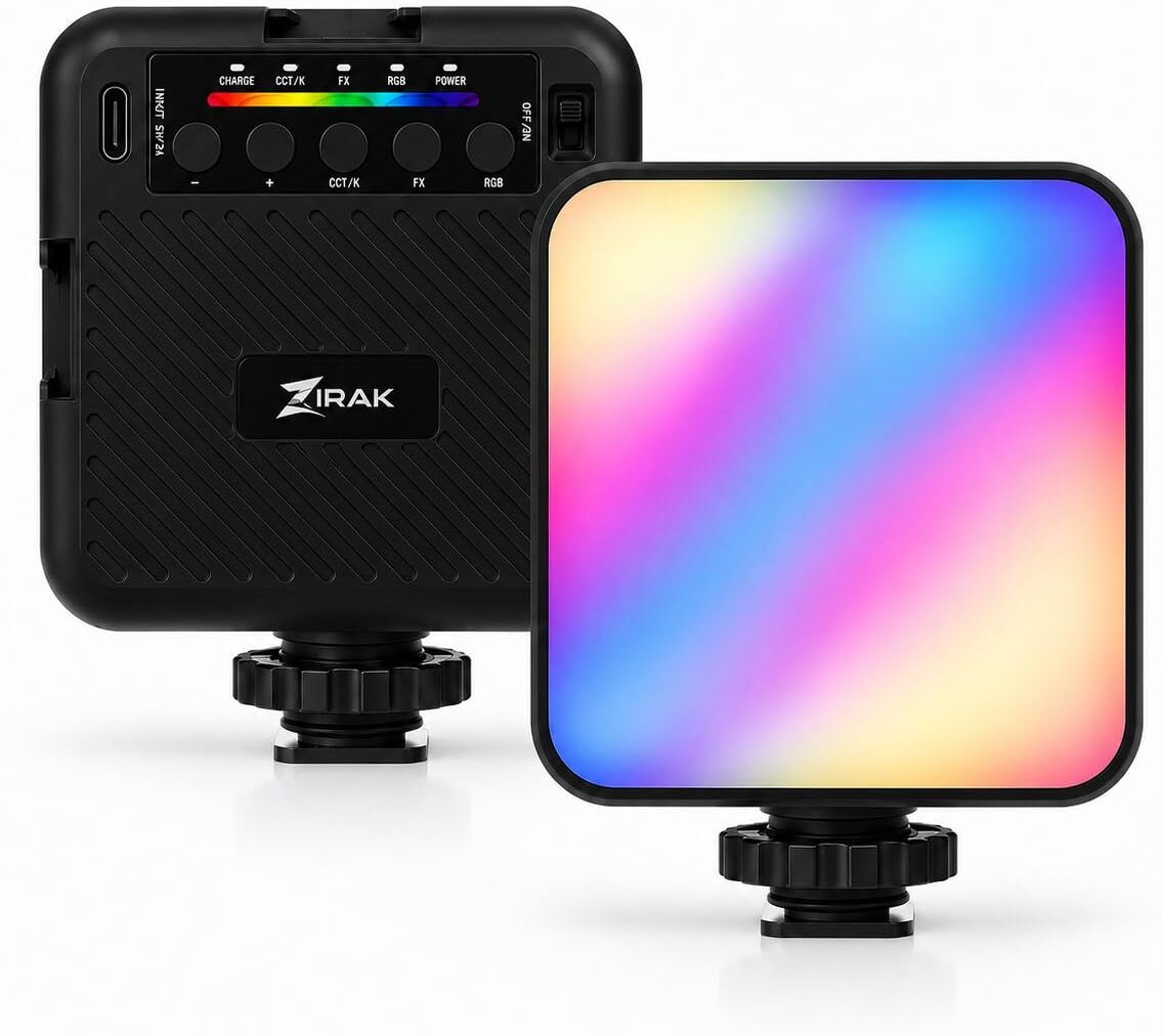 ZIRAK Professional RGB Video Light with CCT, FX & RGB Modes 1200 lx Camera LED Light-image-47