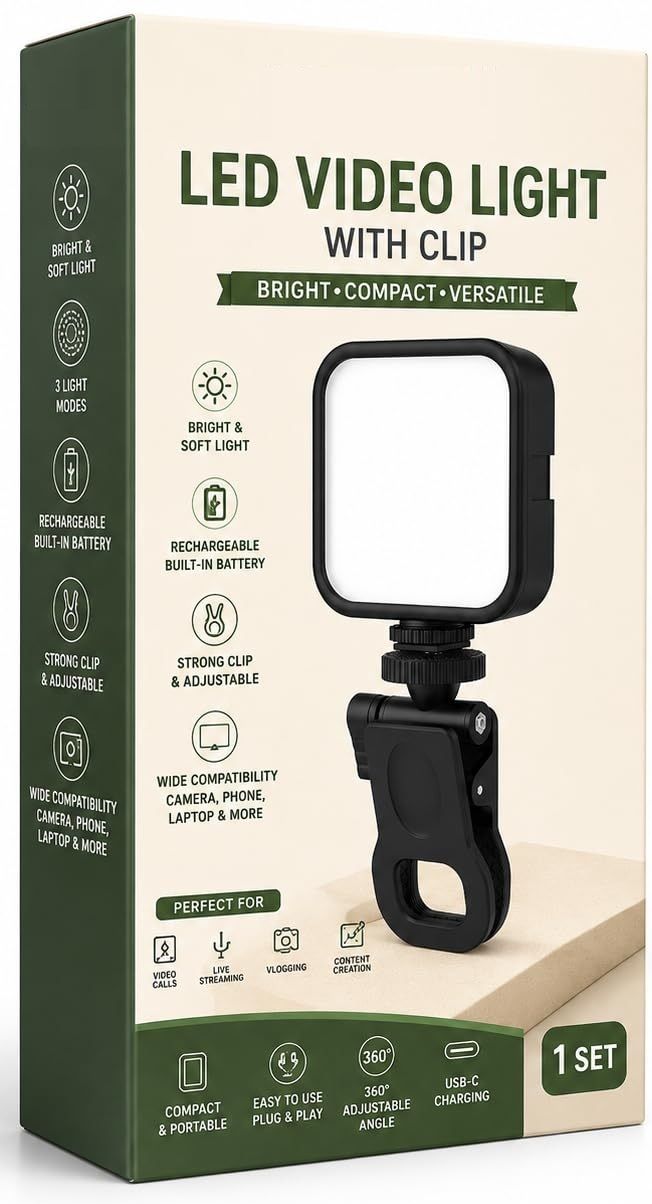 TRUDO AY-83 RGB Pocket LED Fill Light with Universal Screen Clip 1150 lx Camera LED Light-image-19