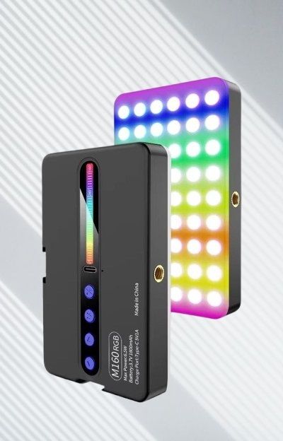 Gentle e kart M160 RGB Camera LED Light with 2500K-9000K Color Temperature 800 lx Camera LED Light-image-24
