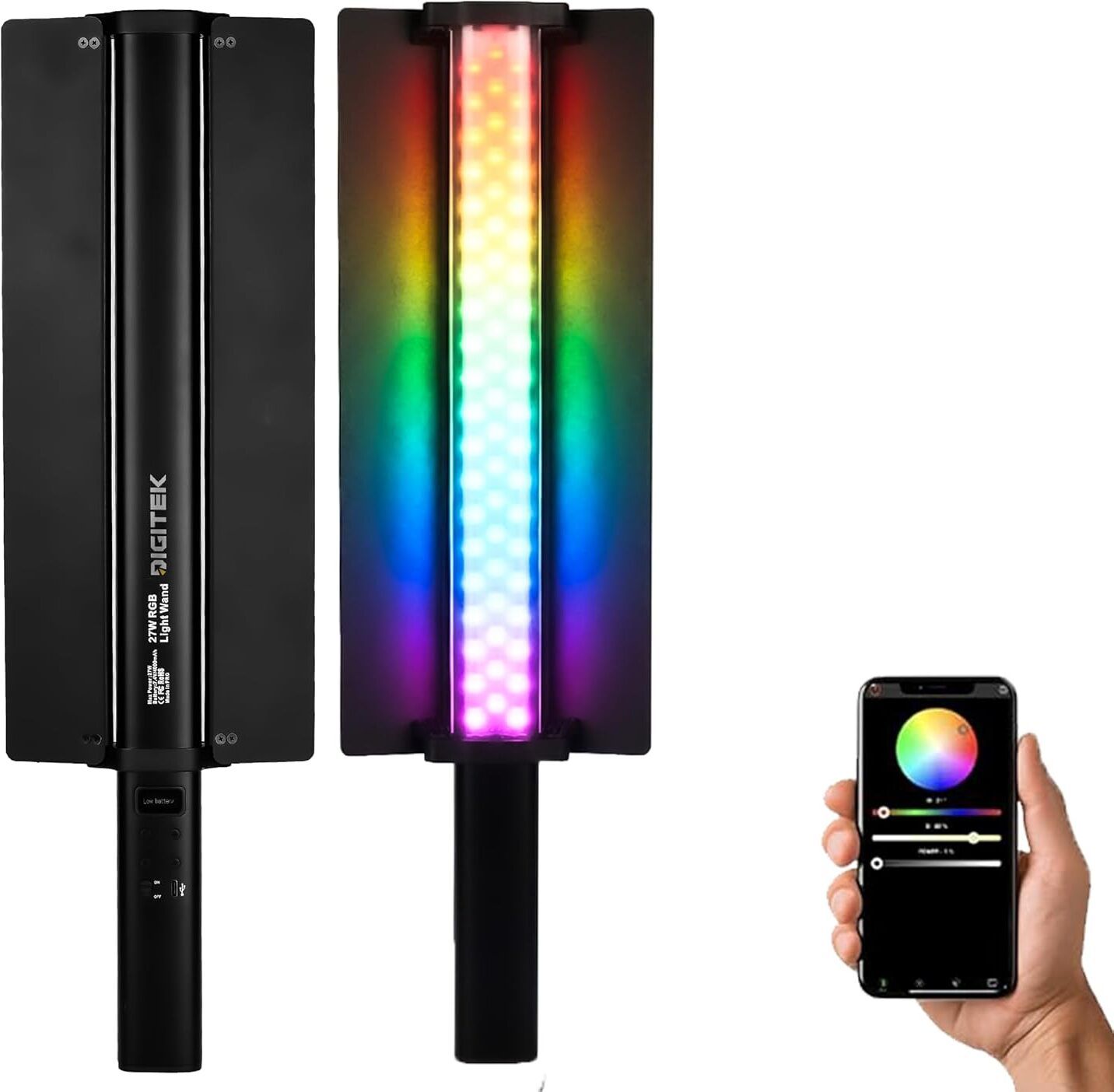 4uonly Godox LC500R Handheld RGB LED Video Light, Rechargeable Led VX13 900 lx Camera LED Light-image-18