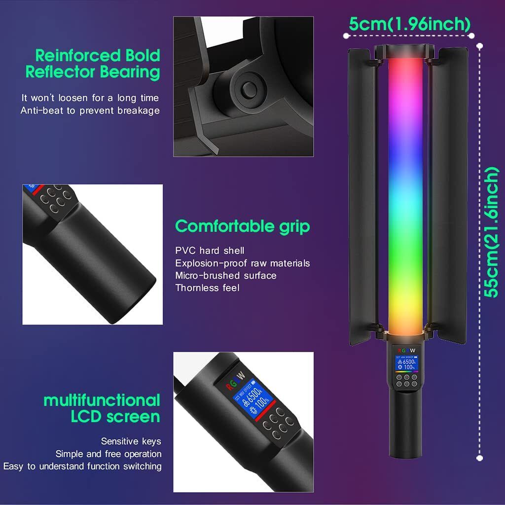 Czech SKE_RGB Handheld LED Light Stick Lighting with WandDoor SZS12 5800 lx Camera LED Light-image-48
