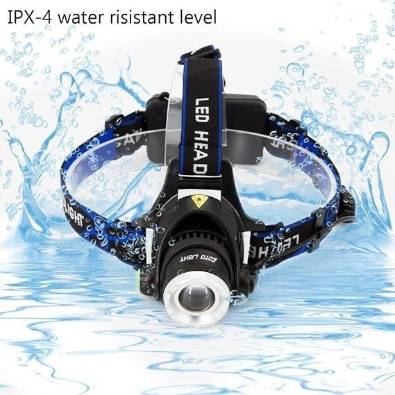 Wexsa Ultra-Bright T6 LED Headlamp with Safety Tail Light 500 lx Camera LED Light-image-43