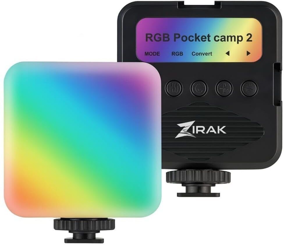ZIRAK Mini RGB LED Video Light | Pocket Camera Light for Photography and Many More_1 800 lx Camera LED Light