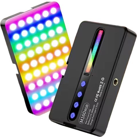 brolaviya pocket led fill light full-color rechargeable, dimmable light batteries included 1250 lx camera led light