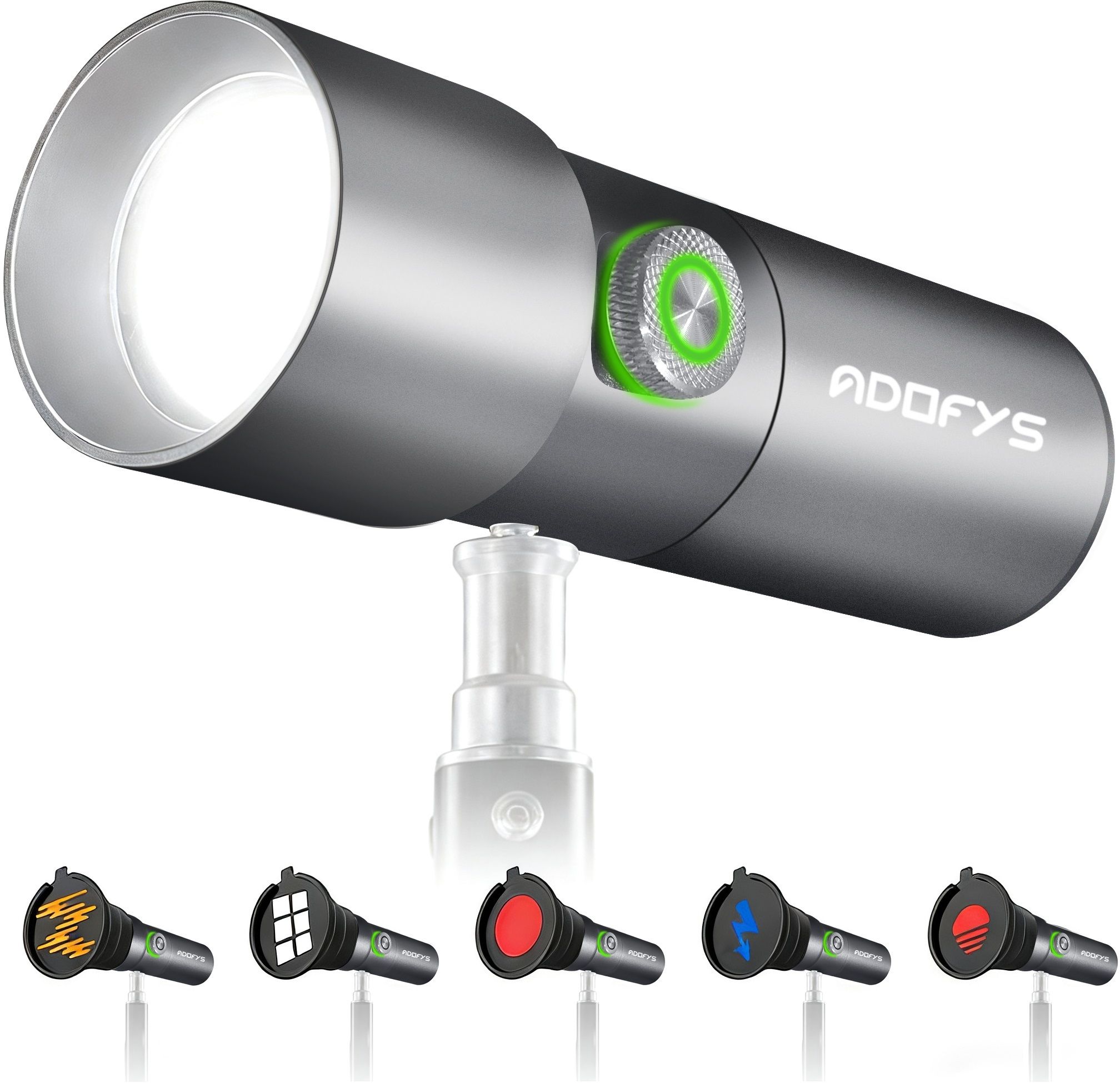 Adofys RGB LED Photography Flashlight, 7500mAh Aluminum Alloy Patterned Ambient light 1570 lx Camera LED Light-image-6