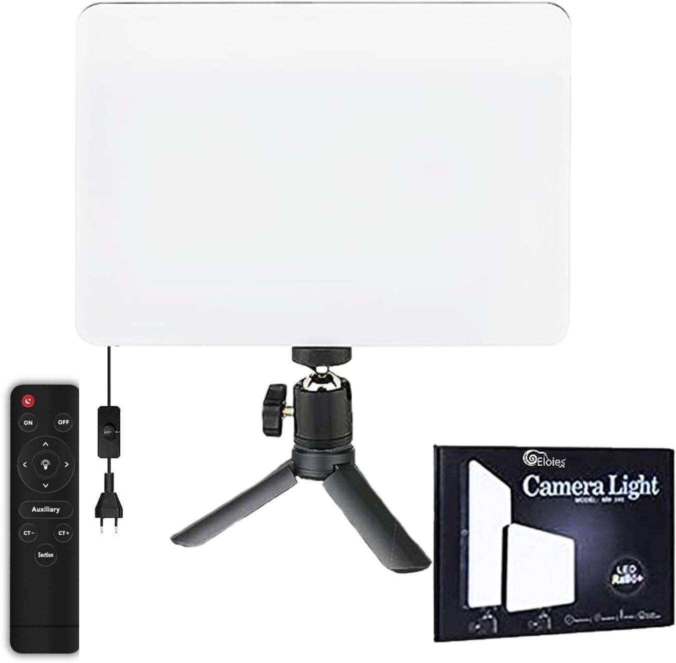 eloies 11"Soft Light for Photo & Video with Remote & Table Tripod | 2700k-5600k 3 Color 3400 lx Camera LED Light-picture-10