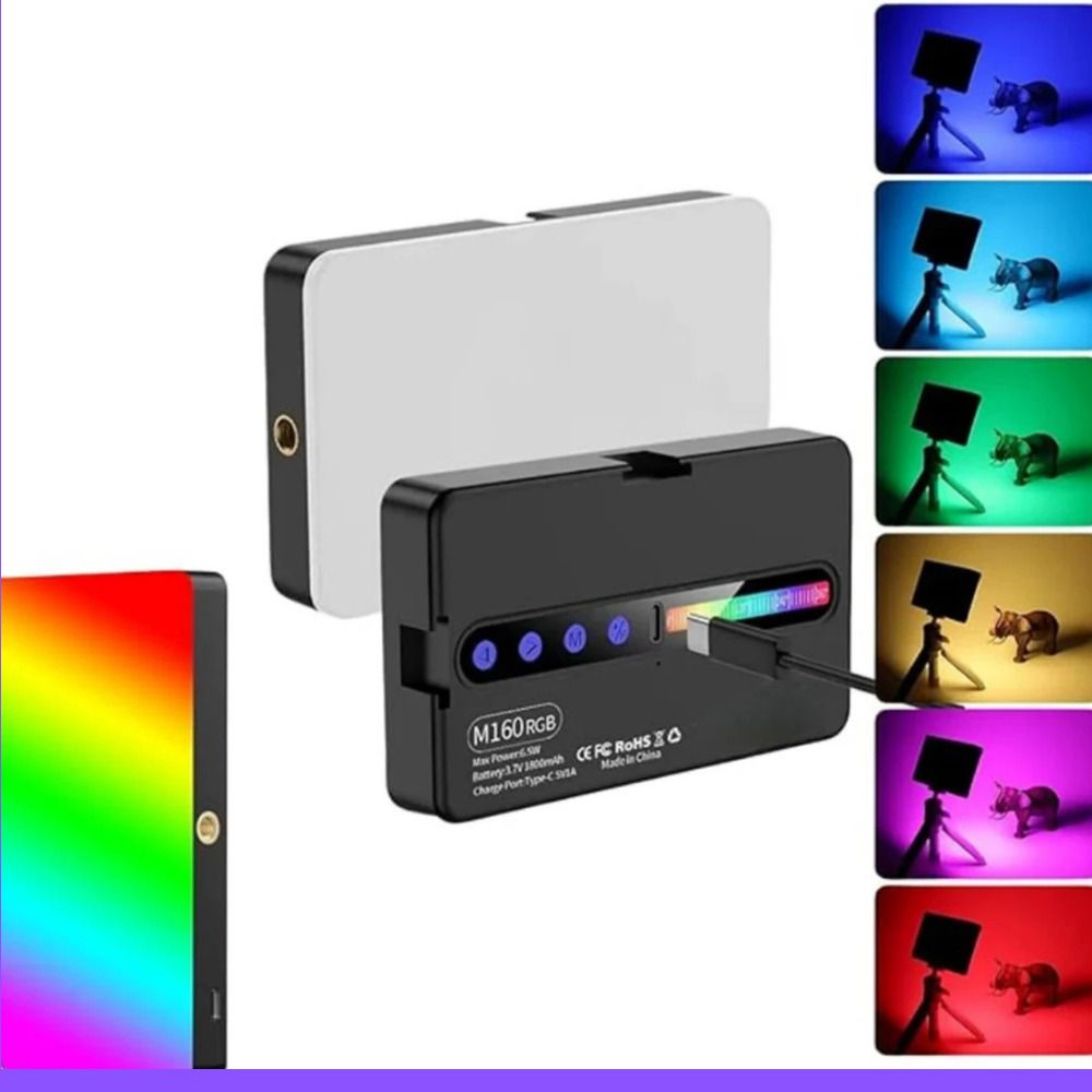 NETZI M160 RGB Portable Camera Light Dimmable Panel Lamp | for Live Stream/Selfie 0132 1150 lx Camera LED Light-image-37