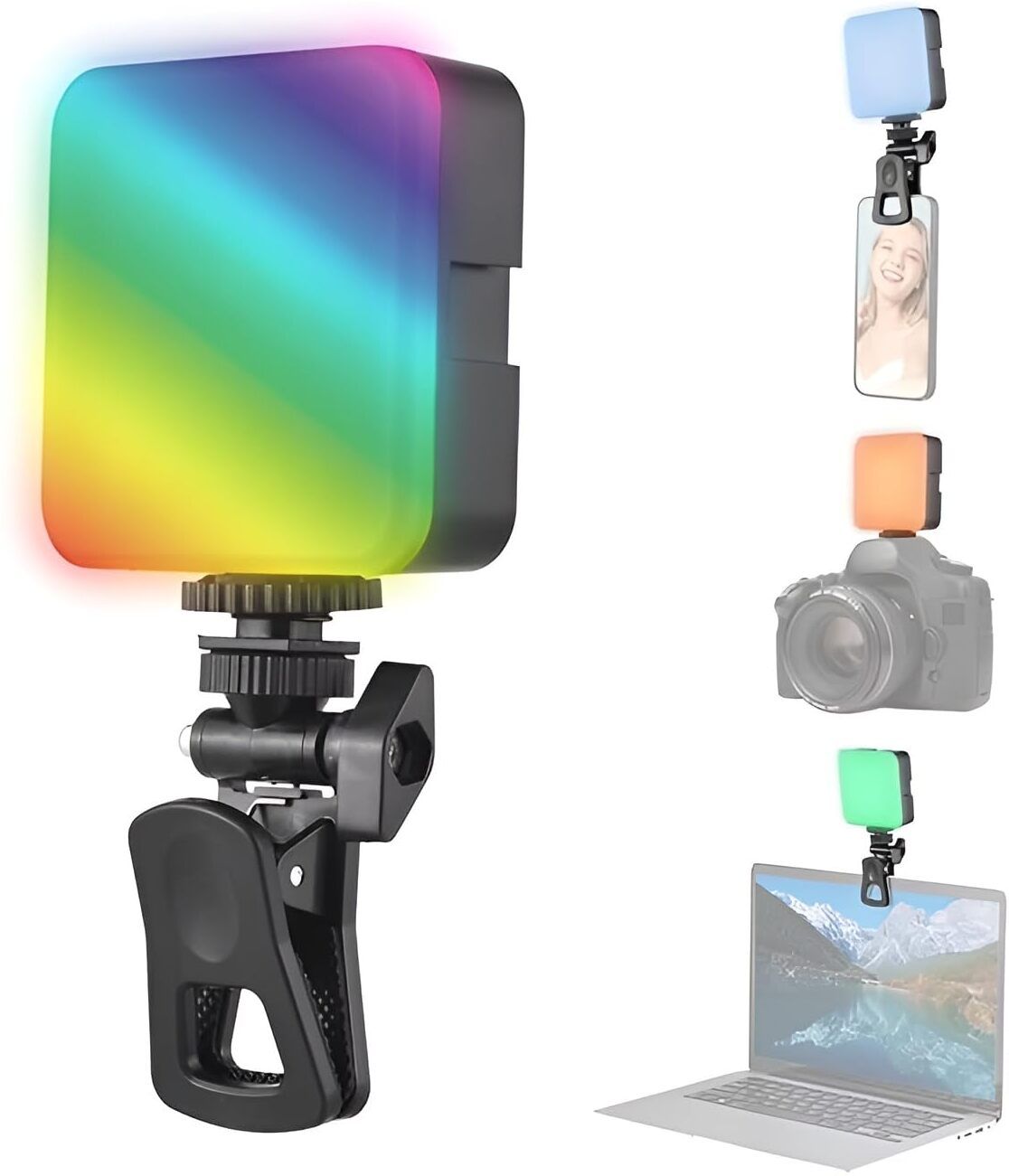 Mocking Bird LED Pocket Video Light AY-83 | Camera RGB Light for Reels Photoshoot YouTube 100 lx Camera LED Light-image-30