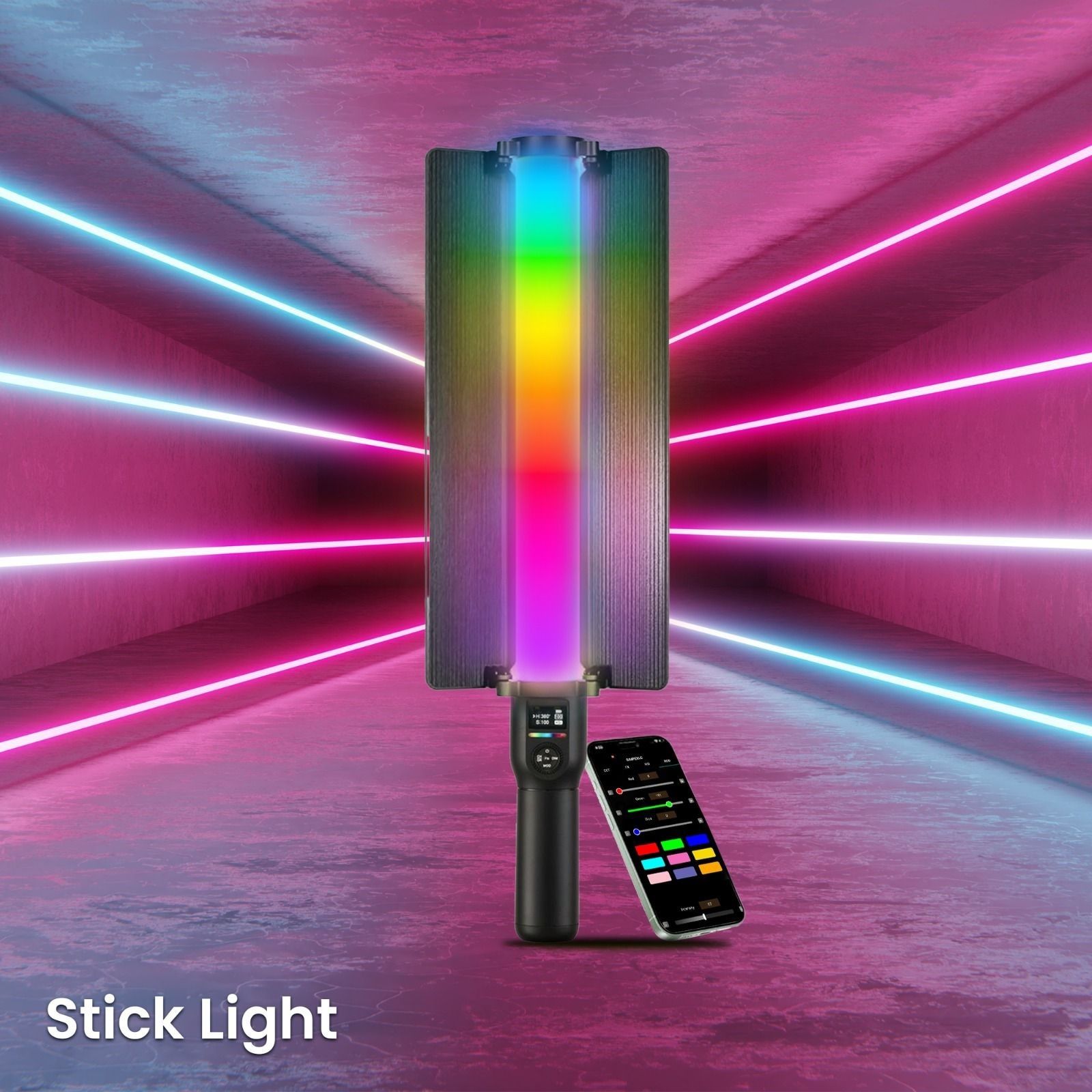 Czech SKE_RGB Handheld LED Light Stick Lighting with WandDoor SZS29 5800 lx Camera LED Light-image-48