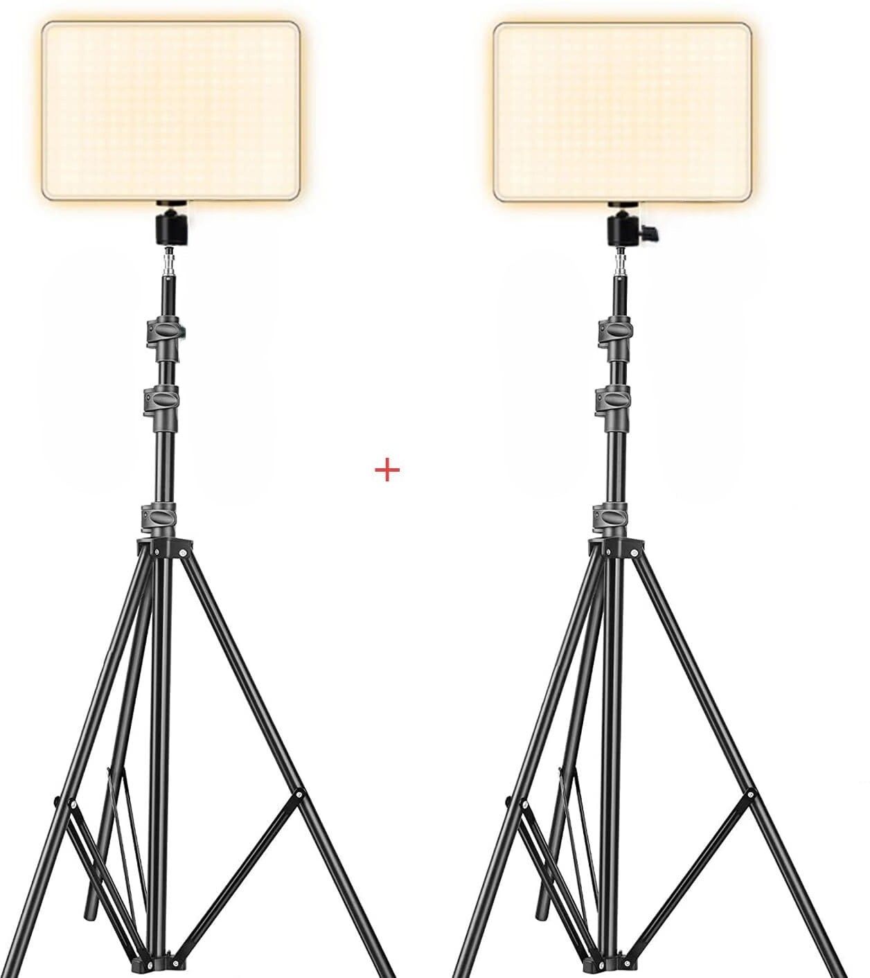 Hold up LED Video Soft Light Panel | 2700K-5700K CRI95+, with Remote ( Pack of 2) 3400 lx Camera LED Light