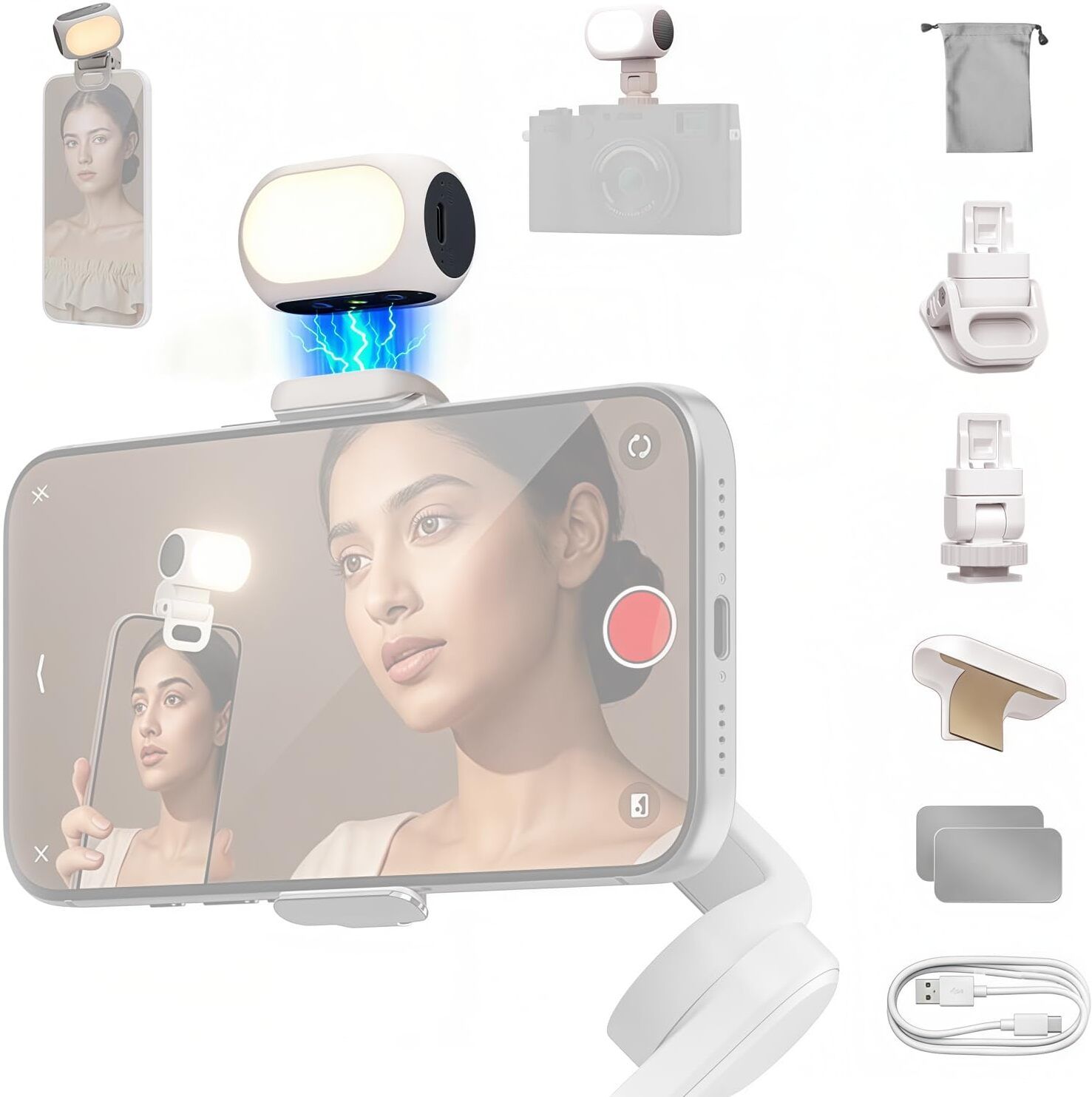 SUPVOX Magnetic Selfie Phone Fill Light 0 lx Camera LED Light-image-42