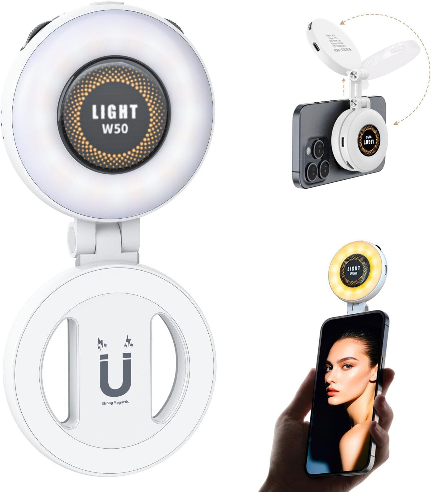 SUPVOX Magnetic LED Selfie Light for Phone 0 lx Camera LED Light-image-46