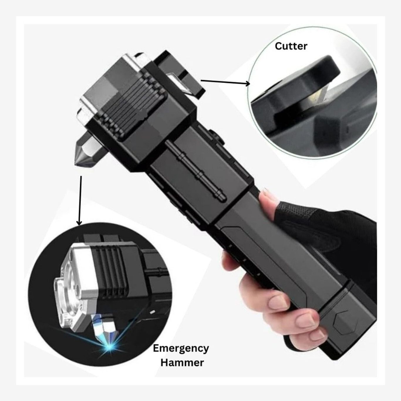 ENMORA Mshine LED Torch Light 3W, Rechargeable Flashlight Wx1 900 lx Camera LED Light-image-31