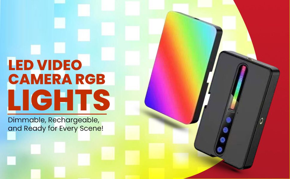 WunderVoX M160 RGB Pocket Camera Light for Creative Lighting Effects 1150 lx Camera LED Light-image-0