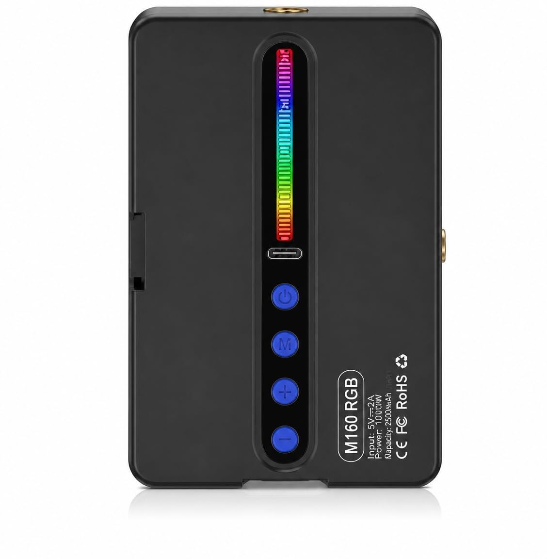 WunderVoX M160 RGB Pocket Fill Light 00K-600K Rechargeable LED Video Light for Vlogging 1150 lx Camera LED Light-image-8