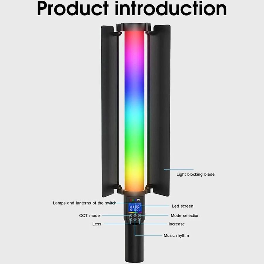 IMMUTABLE Rgb Led Light Stick Wand In Good Qualilty Camera Led Light BX13 5800 lx Camera LED Light-picture-11