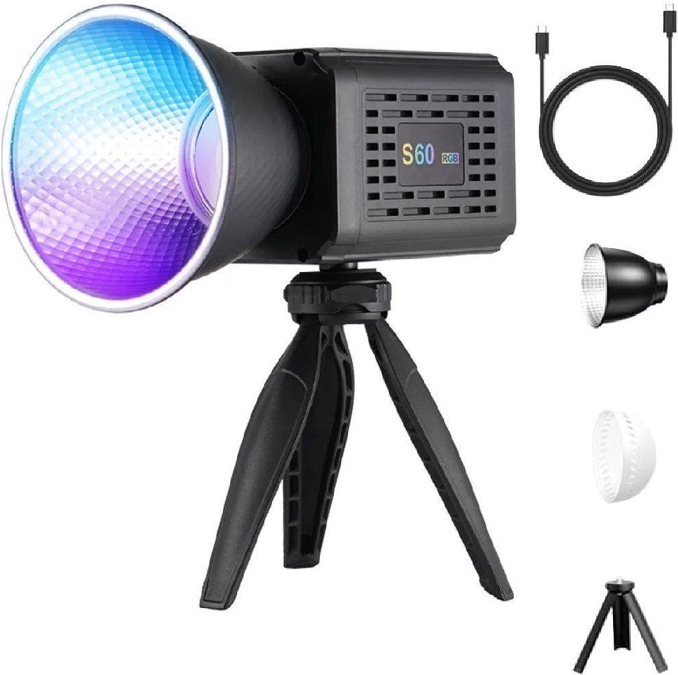 SUICUNE 60W COB LED Video Light Handheld Portable with 12000 mAh Battery Dual-Color 1300 lx Camera LED Light-image-34