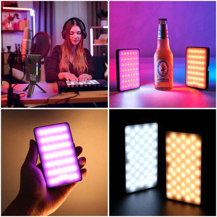 SRR Portable LED Video Light for Camera & Phone Rechargeable Mini Fill Light 1250 lx Camera LED Light-image-8