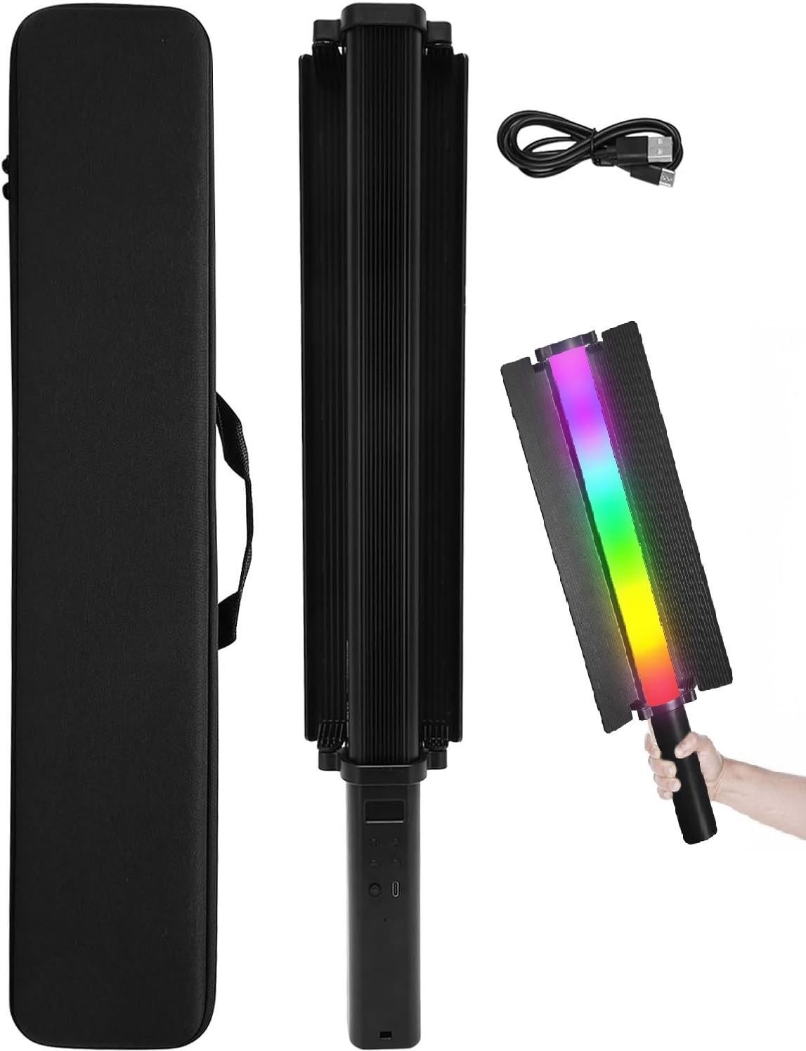 Deoxys LED Tube Light Stick with Metal Barndoor, Handle, Touch Bar/APP Control 5800 lx Camera LED Light-image-42