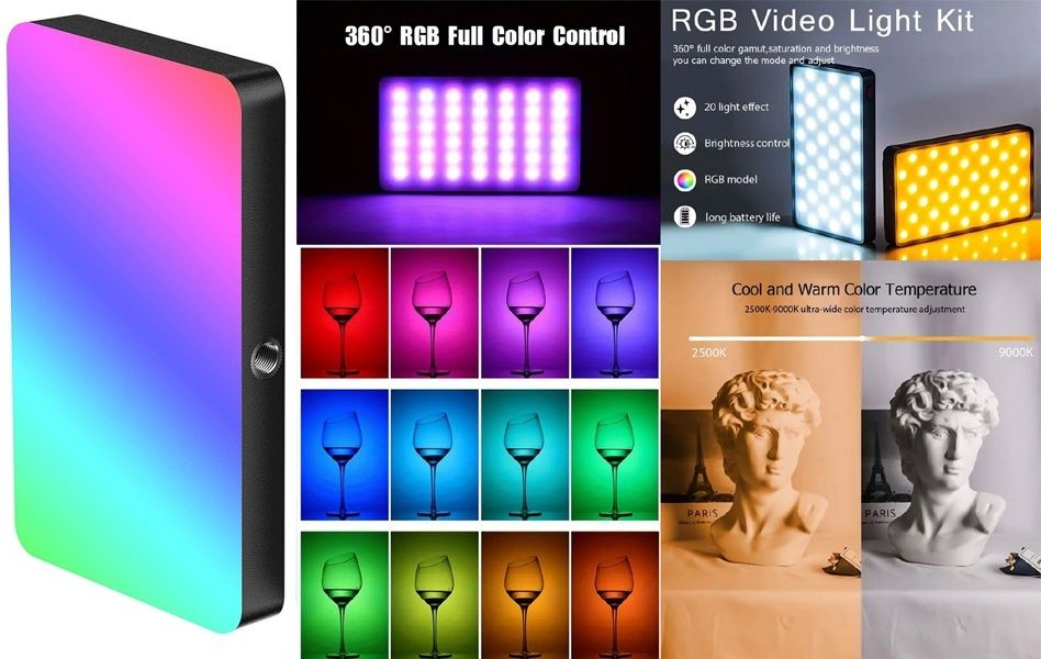 WunderVoX M160 RGB Pocket Fill Light with Adjustable Brightness & Color Modes 1150 lx Camera LED Light-image-44