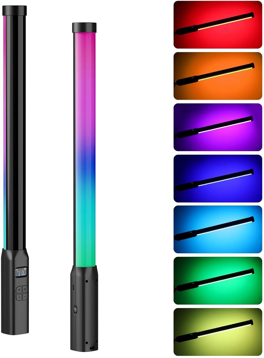 ANKRI RGB LED Light Stick for Photography, Video Shooting, Rechargeable Handheld Light 1200 lx Camera LED Light
