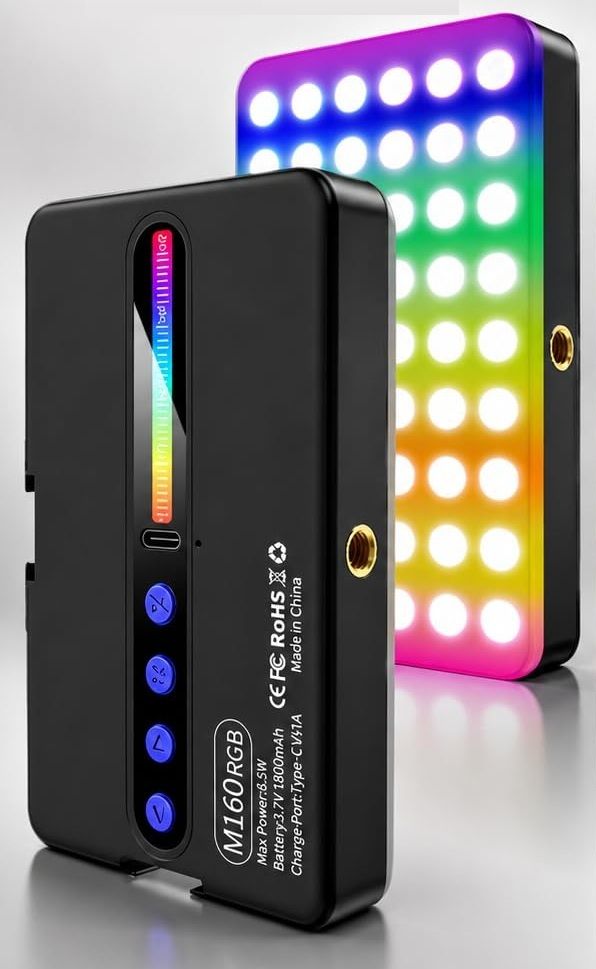 WunderVoX M160 Compact LED Video Light for Photography & Content Creation 1150 lx Camera LED Light-image-47