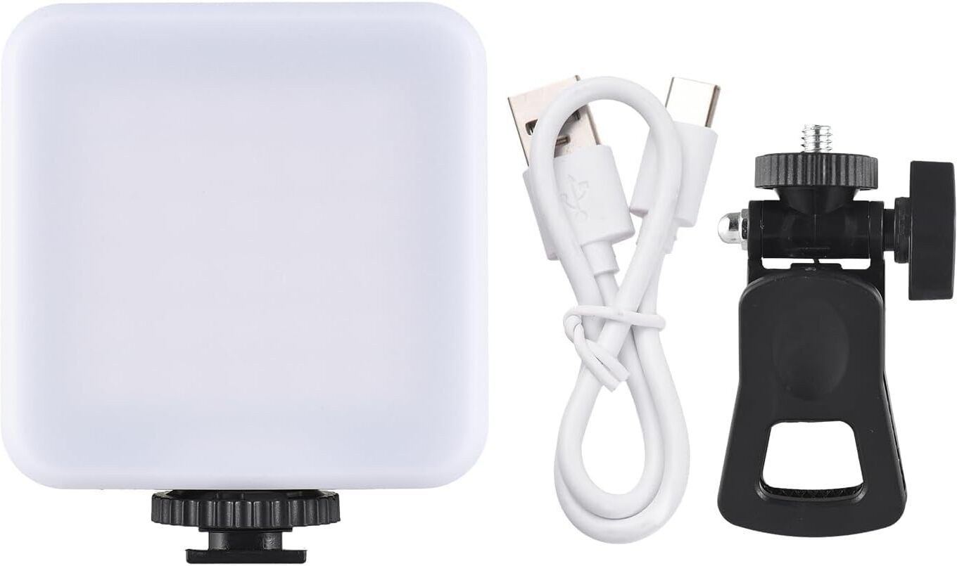 WunderVoX LED Video Light Panel with Clip Mount for Camera, Mobile Phone and Laptop 1150 lx Camera LED Light-image-20