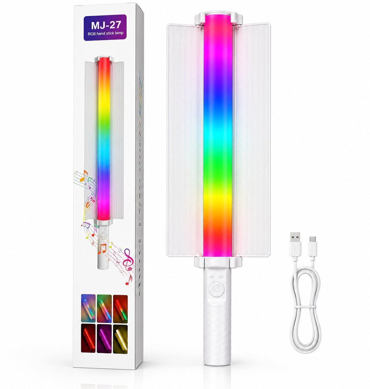 Deoxys Handheld LED Light Stick, 360° RGB Photography Tube Light, 2700K-6500K 5800 lx Camera LED Light-picture-46
