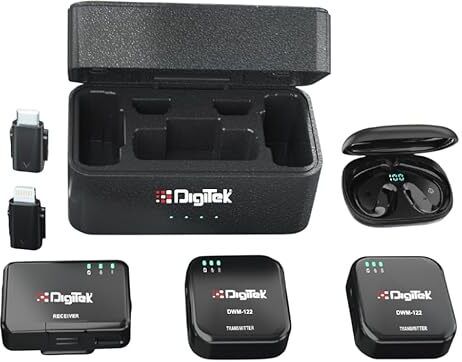 DIGITEK DWM 122 Wireless Mic, 80 Meter Range, 4.5Hr Run Time, TF Card Support Camera Microphone-image-35
