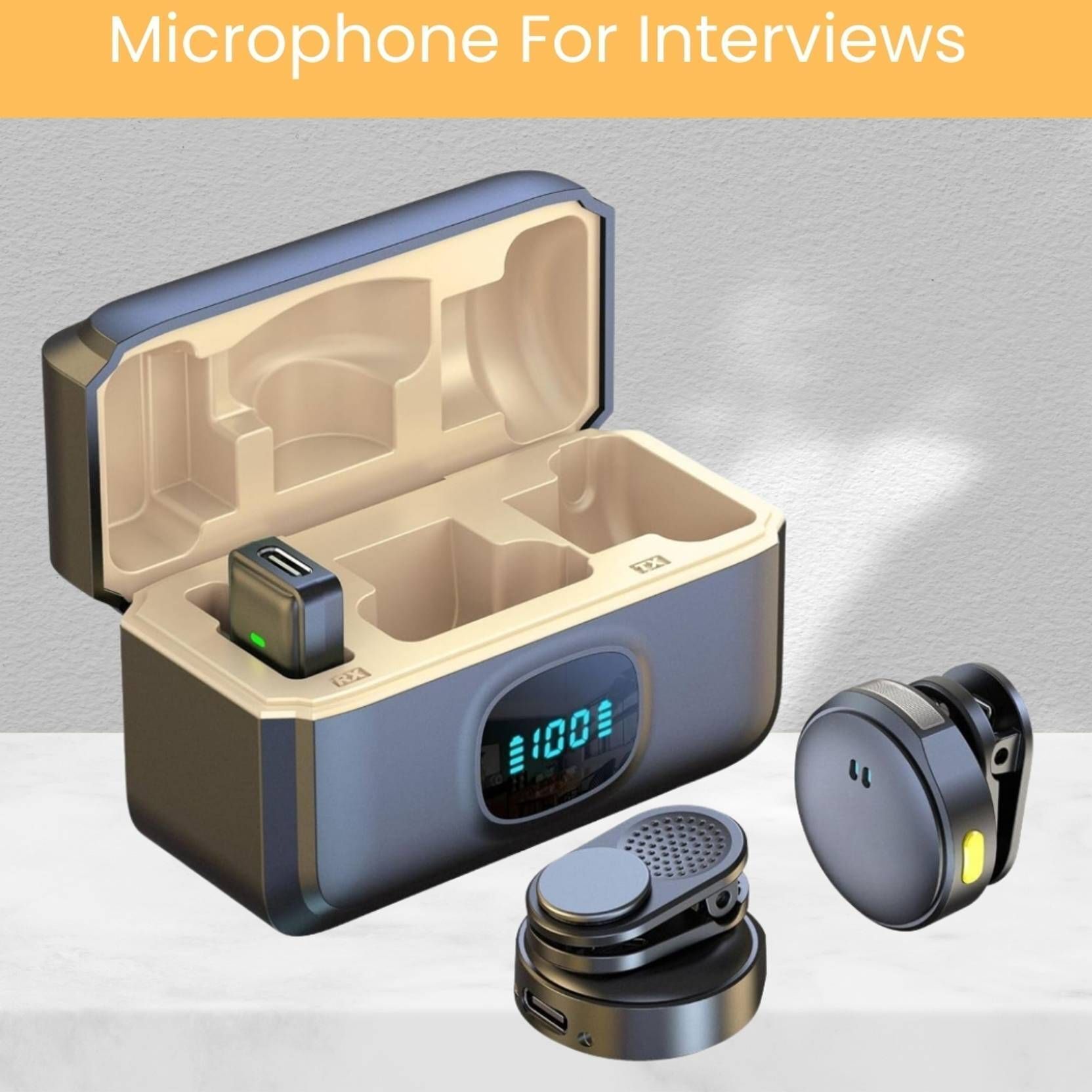 HK HUB Q8 Wireless Mic with Charging Case for Video Recording Camera Microphone-picture-28