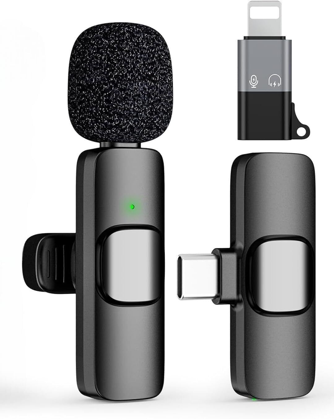 RSV K8 Wireless Microphone, Digital Mini Portable Recording Clip Mic with Receiver Camera Microphone-picture-10