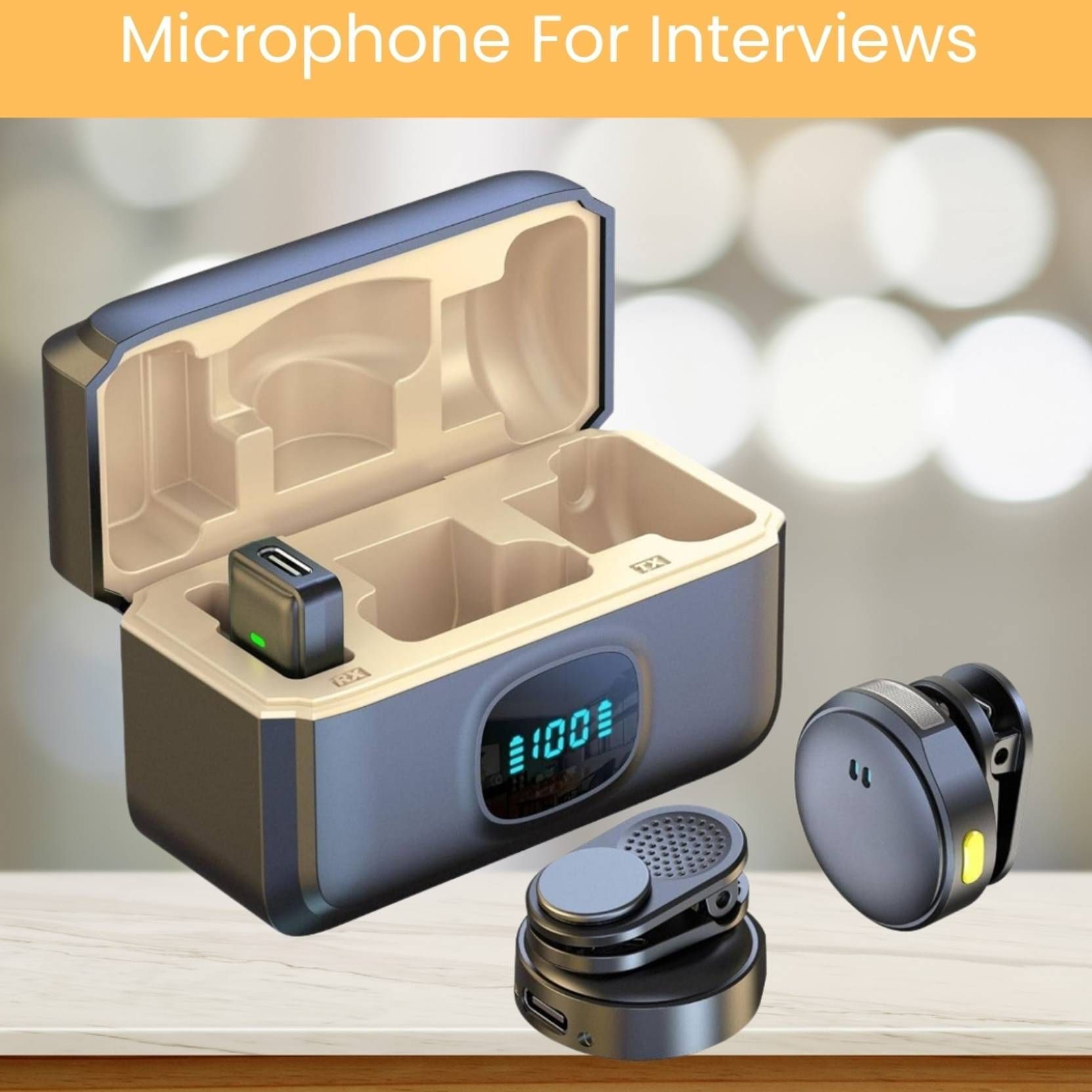 Orvik Q8 Wireless Mic for Video Voice Recording Camera Microphone-image-43