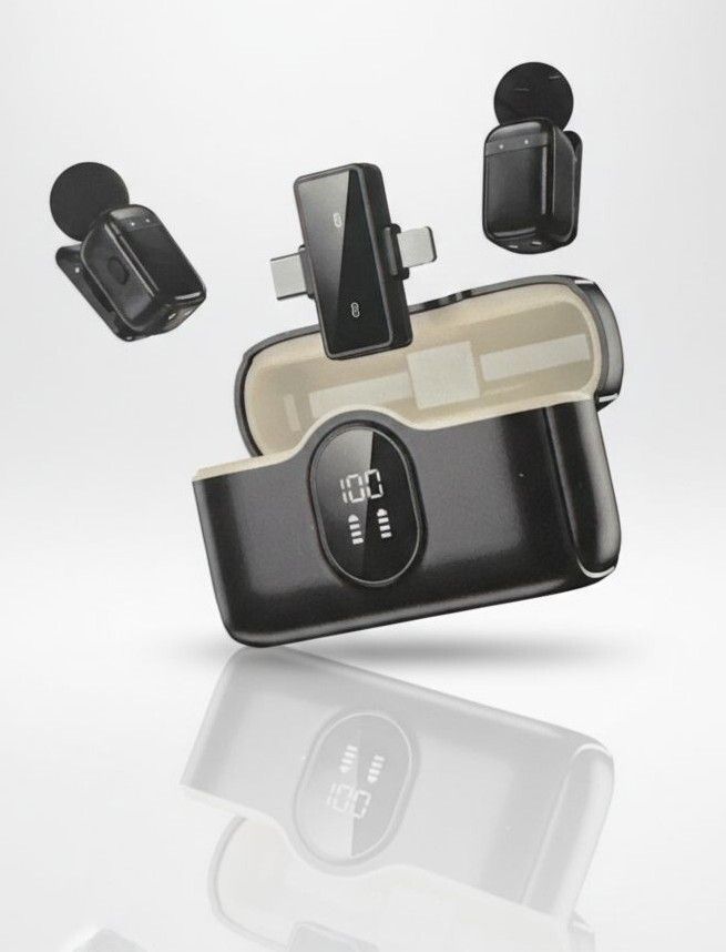 HRYFiNE Noise Reduction Podcast Wireless lavalier mic K23 mini Lapel mic for Android/iOS Camera Microphone-image-25