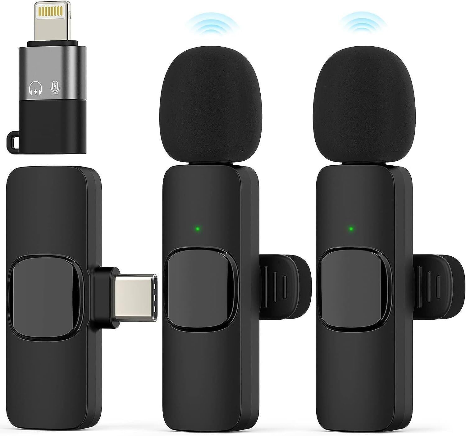 Reedeal K9 Dual Channel Wireless Mic with Lightning Plug for Vlogging & Teaching Camera Microphone-image-28