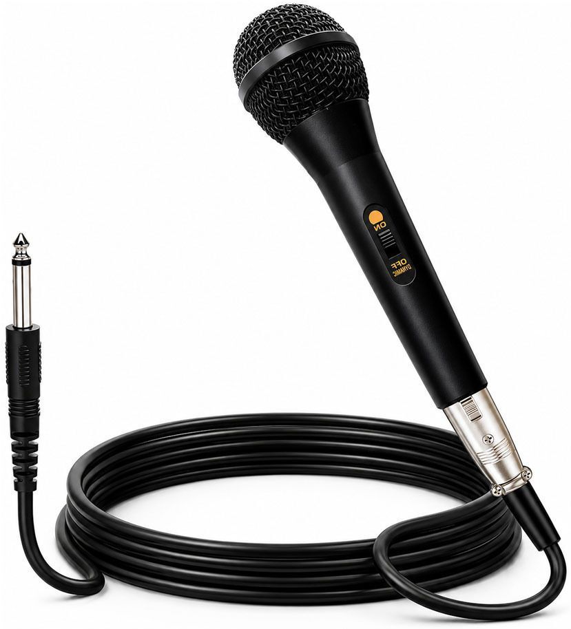 DawnRays Dynamic Vocal Microphone with xlr to 1/4" Cable for Karaoke Singing Handheld M Camera Microphone-picture-33
