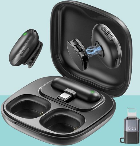 HRYFiNE KMP-156 Ai Noise Reduction wireless microphone for Professional video recording Camera Microphone-image-30