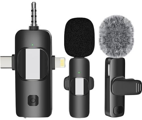 Foxne point k15 Dual Wireless Mic for YouTube Podcast Interview Video Recording Smartphone Camera Microphone-image-9
