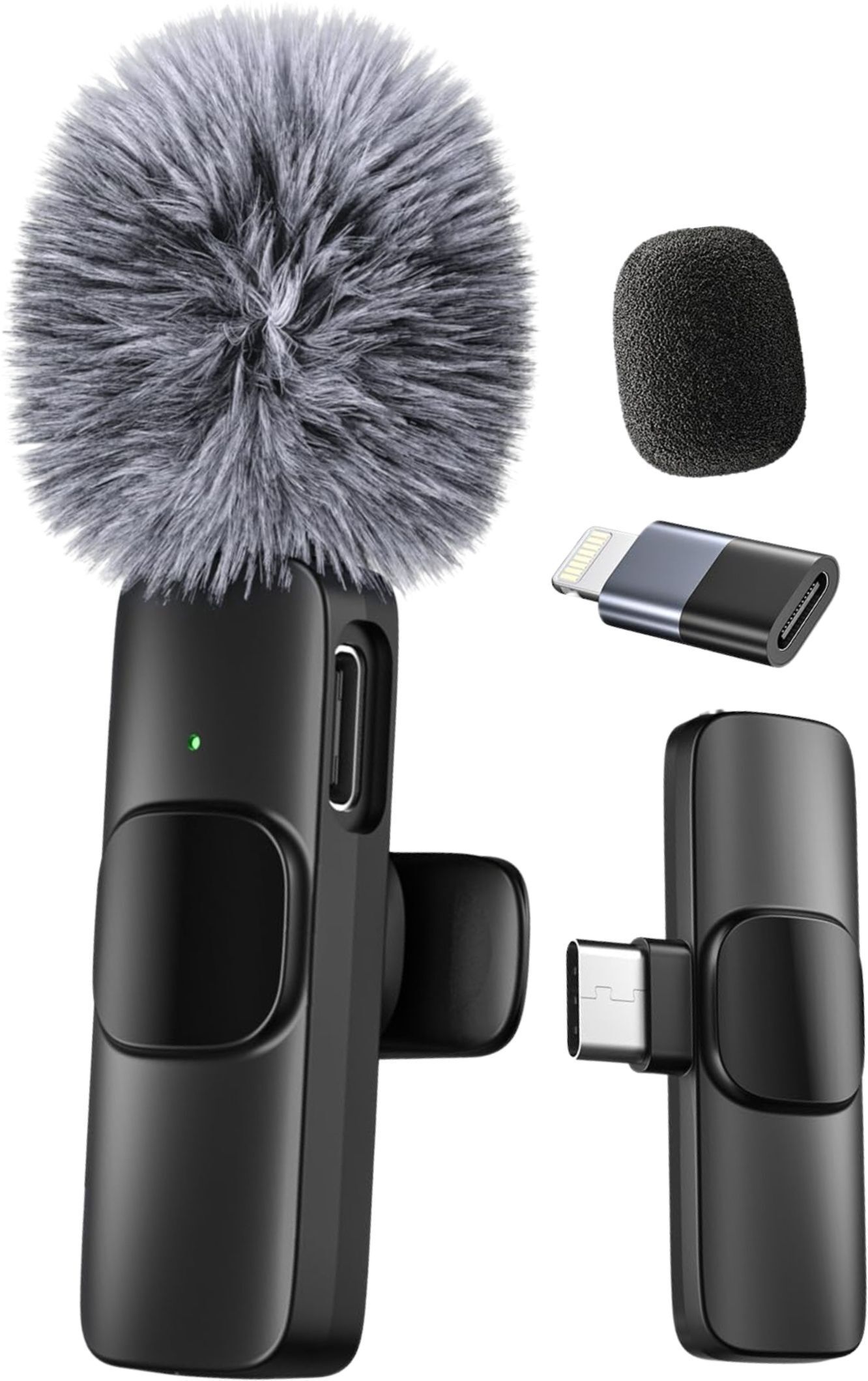 GADGETSWEAR K8 Wireless Furry Mic For Youtuber, Recording,Podcast, With Type-C & IOS Support Camera Microphone-picture-41