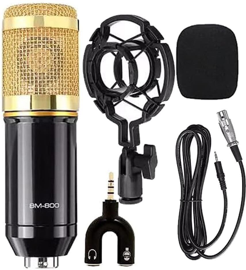 DawnRays Bm800 Condenser Microphone Studio Mic for Youtube Singing Podcast Microphone Camera Microphone-picture-37