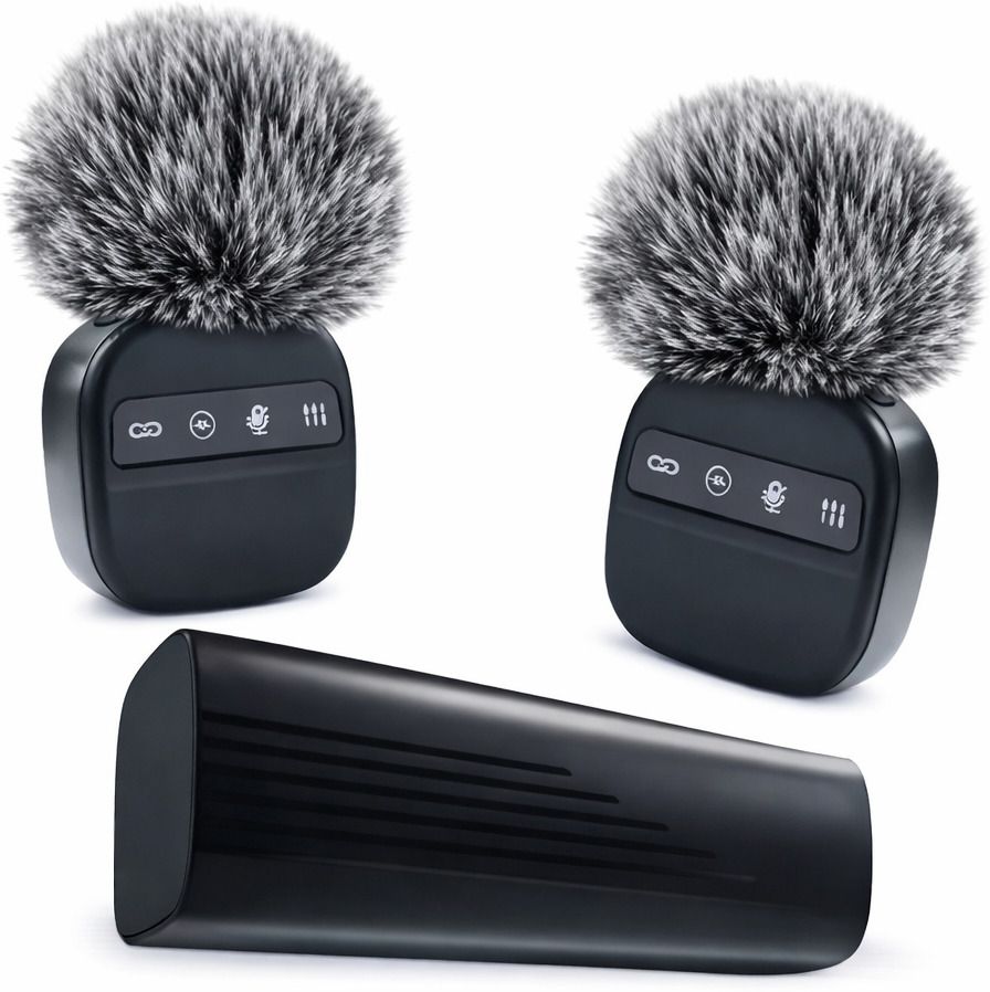 HRYFiNE Professional Wireless Mic With Noise Cancelling for YouTube Video Recording,Vlog Camera Microphone-picture-37