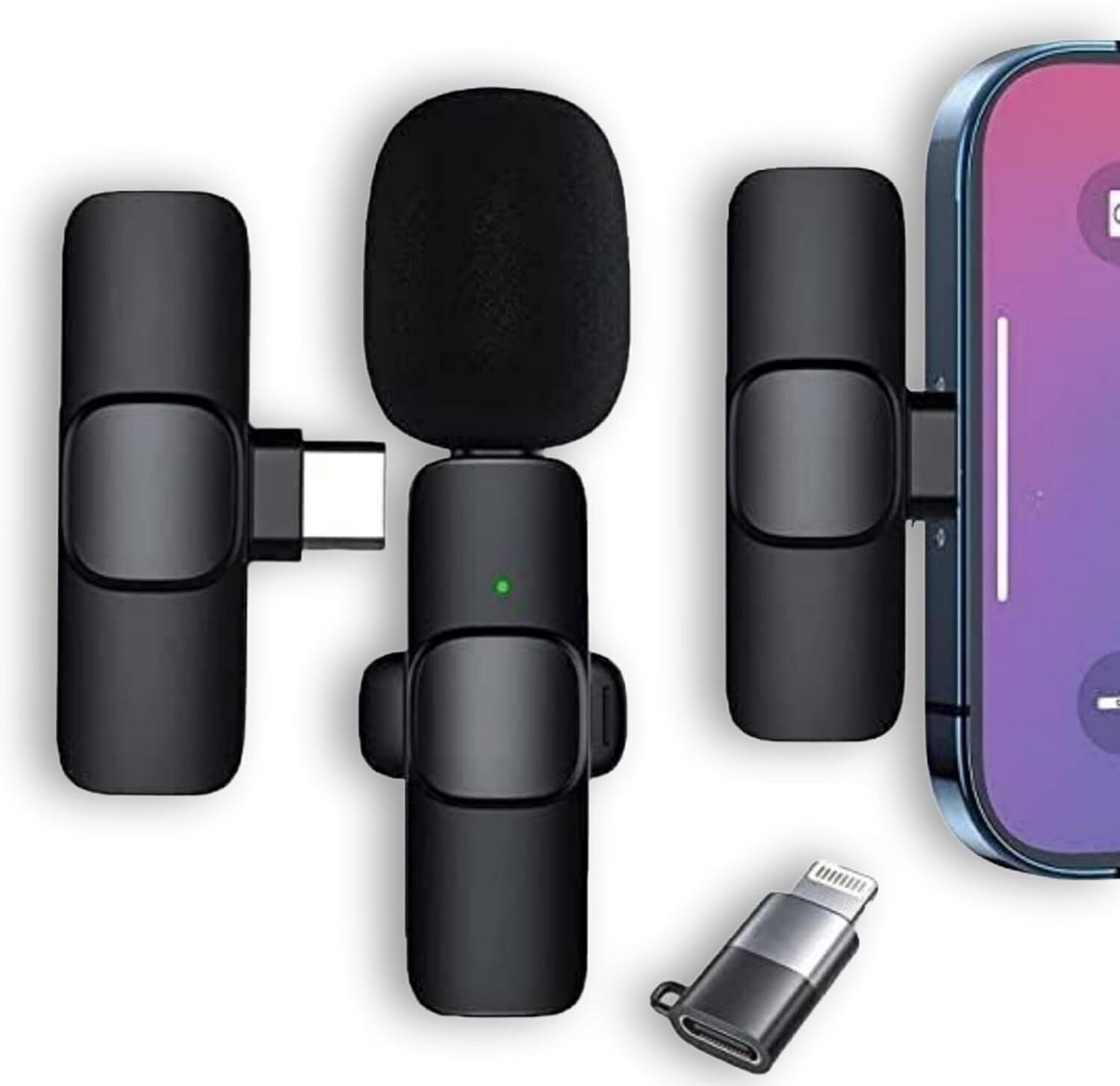 Kazotra K8 Wireless Microphone, Digital Mini Portable Recording Clip Mic with Receiver Camera Microphone-image-21