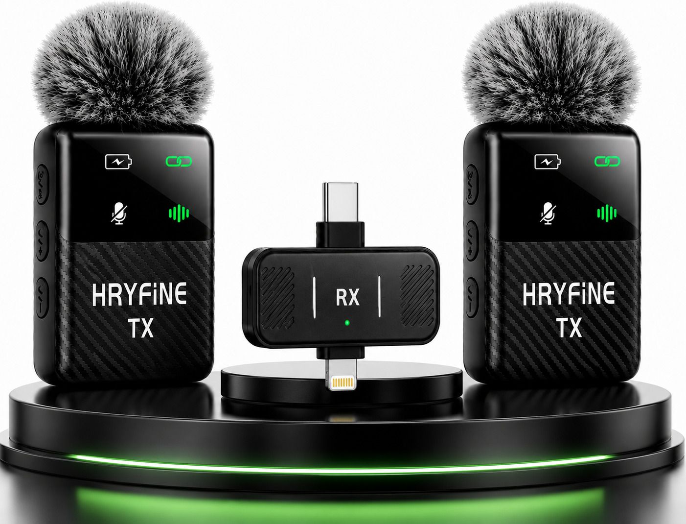 HRYFiNE MS-12 Professional Dual Wireless Mic for Youtuber,vlogging,recording Camera Microphone-image-43