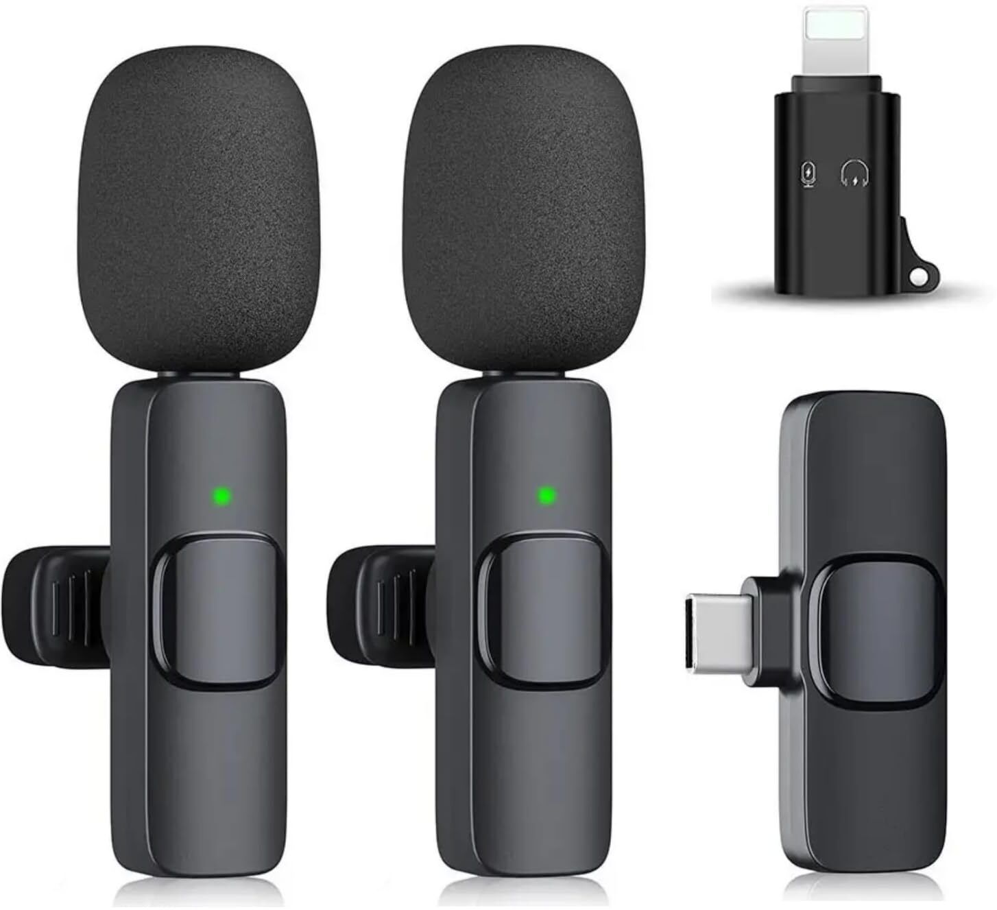 Reedeal K9 Dual Wireless Microphone System for iPhone, iPad with USB Lightning Plug Camera Microphone-picture-42