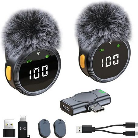HRYFiNE H25 Magnetic Collar Wireless Mic for Youtuber,vlogging,recording Camera Microphone-image-33