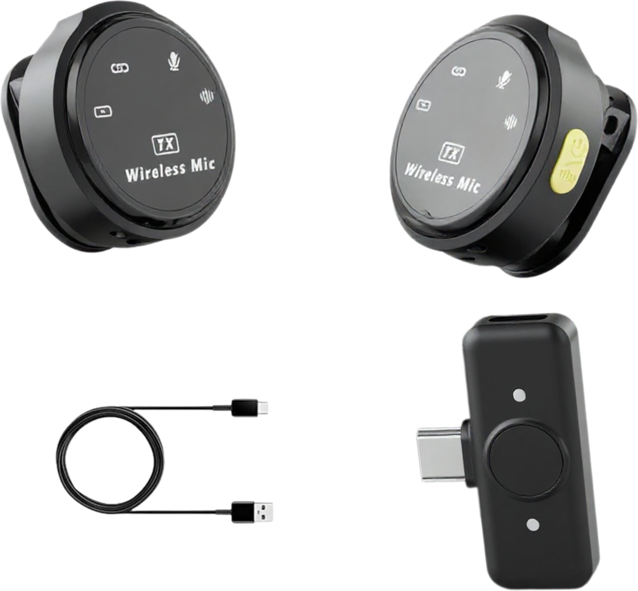 GADGETSWEAR Wireless Q8 Dual Lavalier Microphone for Youtubers, Podcast With Type-C Camera Microphone-picture-42
