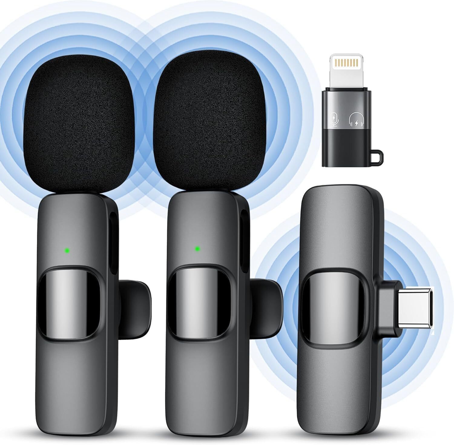 NOORCAM K9 Dual Wireless Microphone, Digital Portable Recording Mic with Receiver Camera Microphone-image-43