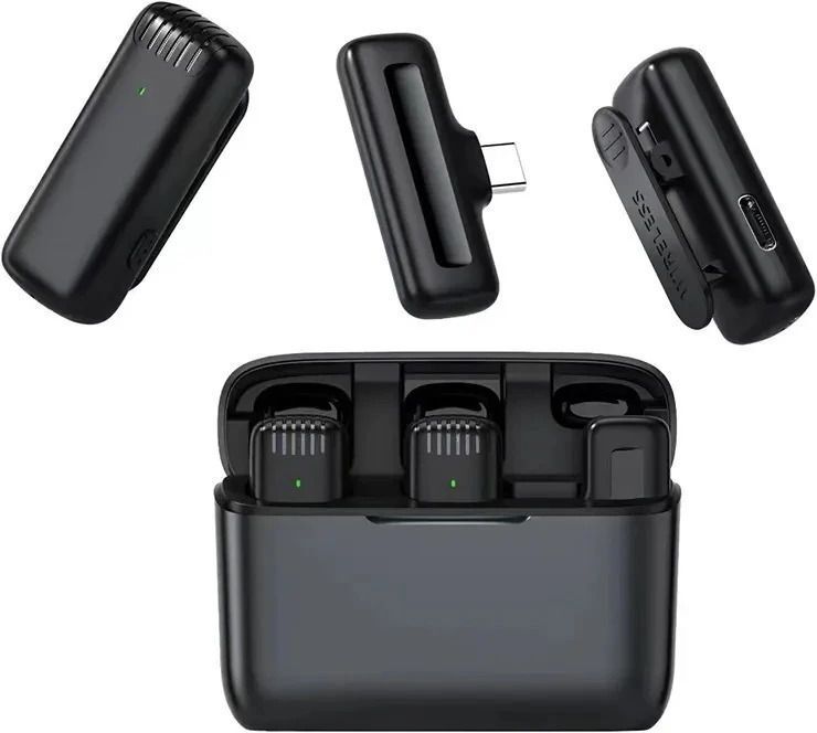 RV Enterprises J13 Wireless Microphone, Noise Reduction Lapel Mic with Charging Case Camera Microphone-picture-11