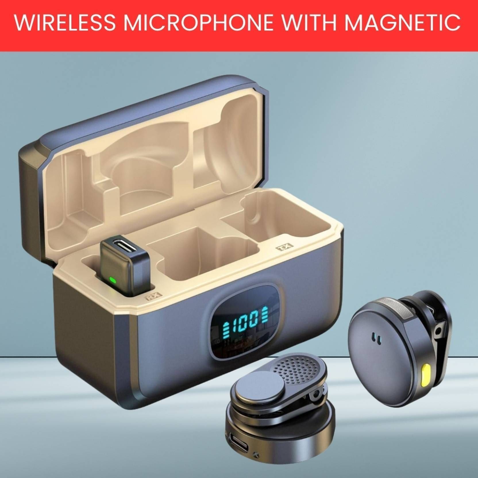 HK HUB Q8 Wireless Microphone for Voice Video Content Camera Microphone-picture-16